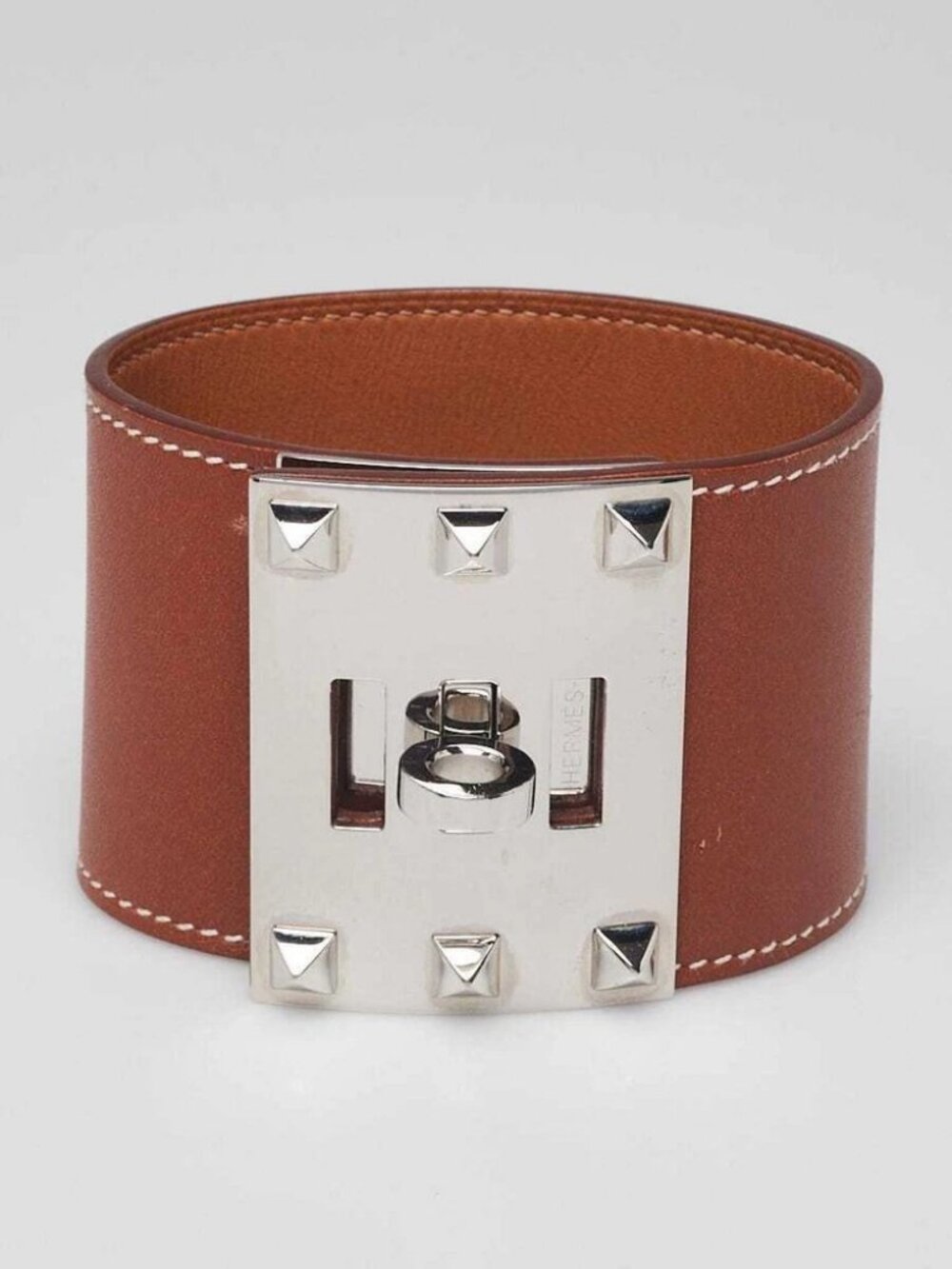Hermes Fauve Swift Leather Palladium Plated Kelly Extreme Size L